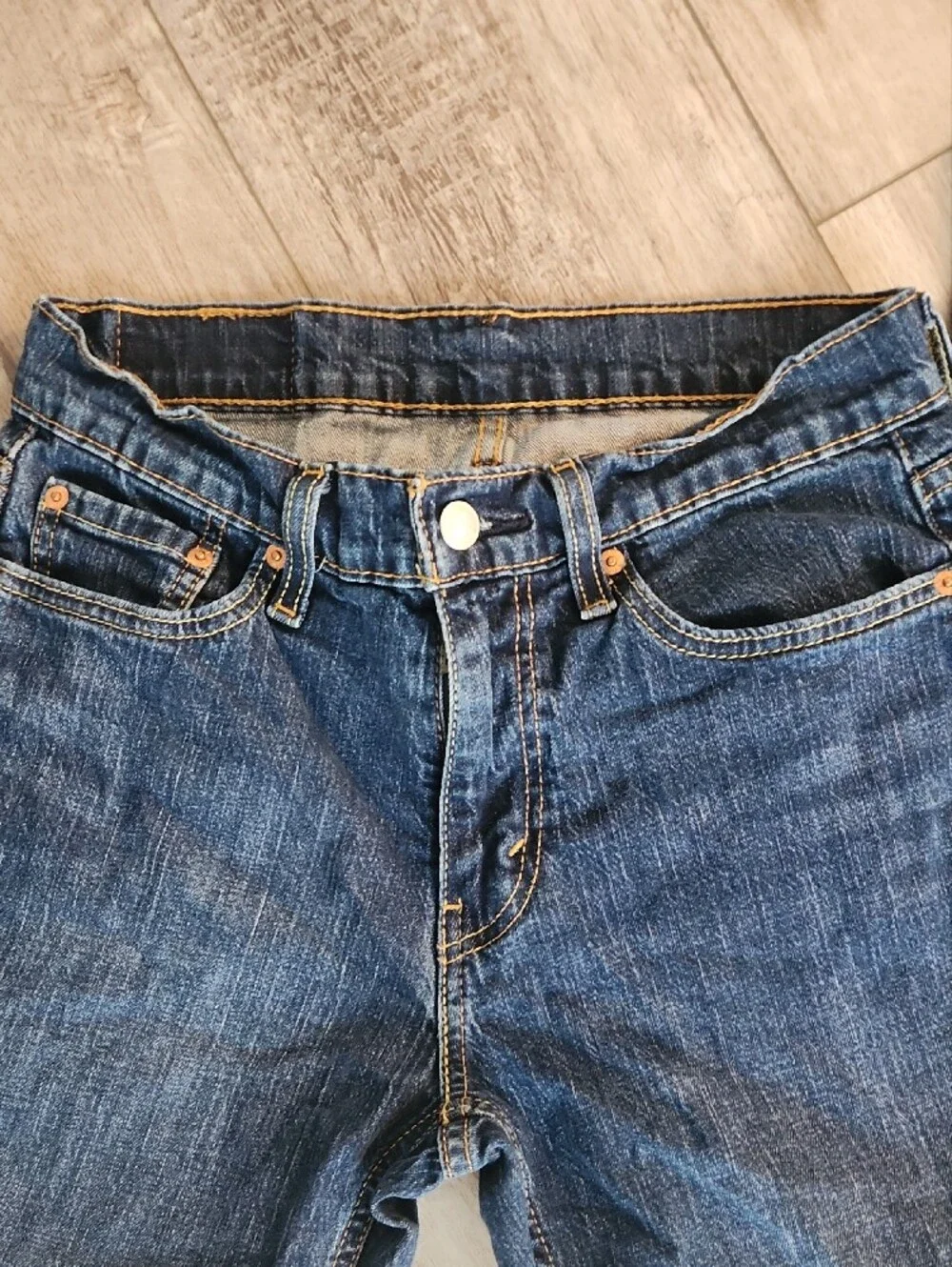 Levi's 541 Slim Straight Jeans in Dark Blue Denim